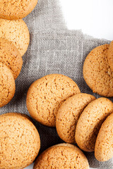 the porous structure of real round cookies