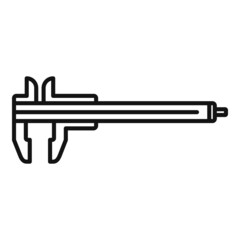 Micrometer icon outline vector. Dial caliper