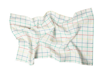 White napkin isolated on white background.