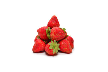 Strawberry. Fresh berries macro. Isolated on white.