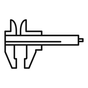 Rule caliper icon outline vector. Calliper vernier