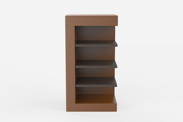 Display stand, retail display stand for product , display stands isolated on white background. 3d illustration