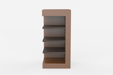 Display stand, retail display stand for product , display stands isolated on white background. 3d illustration