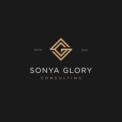 Luxury Classic Premium Abstract SG Letter for Personal Brand Consulting, Lawyer, Attorney and Law Company