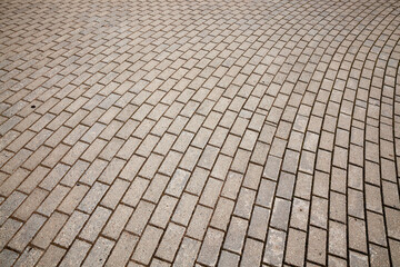 concrete tiles on the pedestrian path