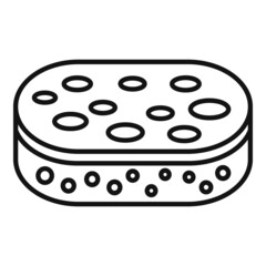 Sponge icon outline vector. Clean wash