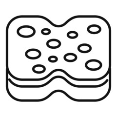 Dish sponge icon outline vector. Clean wash