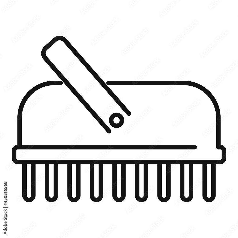 Wall mural bathroom brush icon outline vector. bath shower