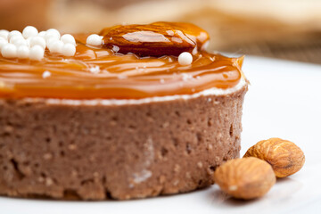 small tartlets with soft salted caramel
