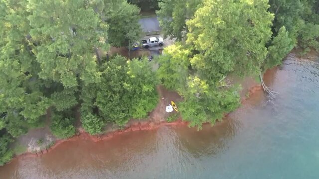 beautiful aerial views at lake hartwell south carolina and georgia