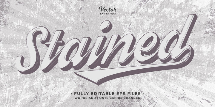 Grunge Retro Vintage Style Text Effect Editable Eps Cc