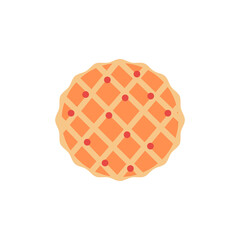 Pumpkin pie in an abstract style. Autumn pie for Thanksgiving. Vector