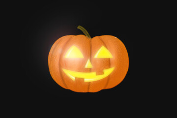 halloween pumpkin on black background