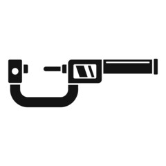 Technical micrometer icon simple vector. Vernier caliper