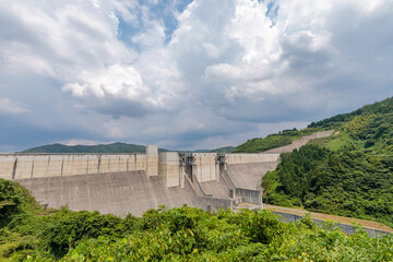 Landscape with a dam