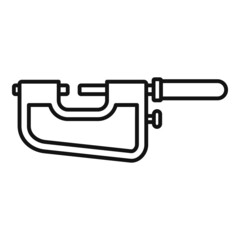 Precision micrometer icon outline vector. Vernier caliper