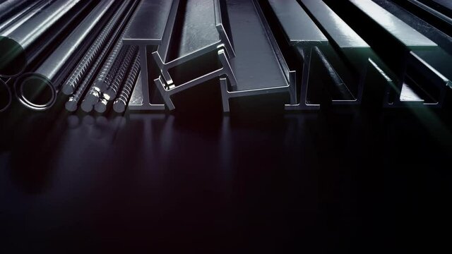 various rolled metal dark scrolling backdrop, loop