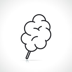 candy cotton thin line icon