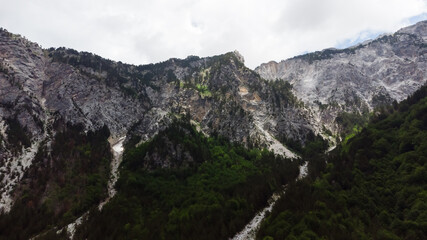 Fototapeta na wymiar Beautiful landscape in Albania with mountains