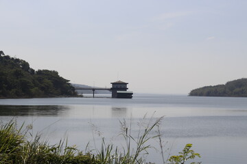 fortress bridge in the river
