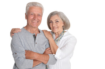 Portrait of happy senior couple posing