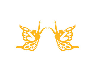 Fototapeta premium twin beauty butterfly dance