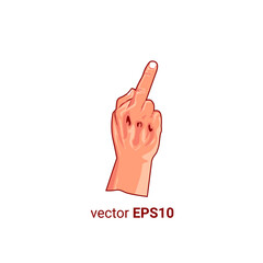 middle finger illustration vector image