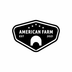 Pig Farm Silhouette Vintage Badge Emblem Label Logo design inspiration