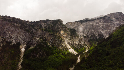 Naklejka premium Beautiful landscape in Albania with mountains