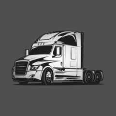 big truck vector illustration colour black grey - 450326199