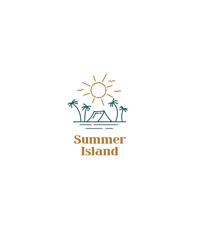 Logo .summer in island.