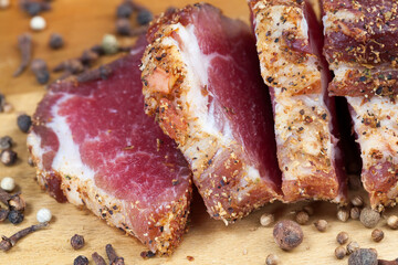 beef meat products with spices