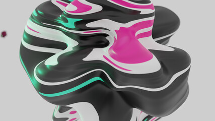 Floating Coronavirus COVID-19 Delta Lambda Variant Pandemic Abstract Particle