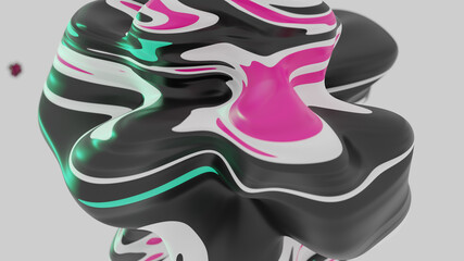 Floating Coronavirus COVID-19 Delta Lambda Variant Pandemic Abstract Particle