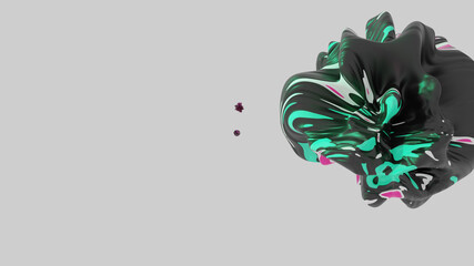 Floating Coronavirus COVID-19 Delta Lambda Variant Pandemic Abstract Particle