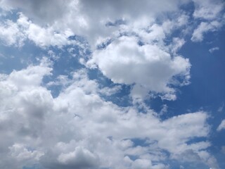 Naklejka na ściany i meble photo of sky and clouds in the morning.