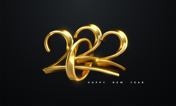 Happy New 2022 Year. Holiday vector illustration