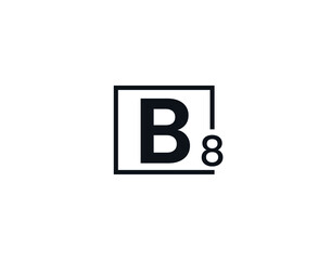 B8, 8B Initial letter logo