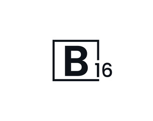 B16, 16B Initial letter logo