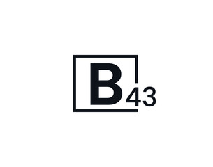 B43, 43B Initial letter logo
