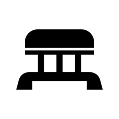 bench icon or logo isolated sign symbol vector illustration - high quality black style vector icons
