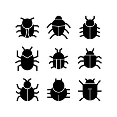 bug icon or logo isolated sign symbol vector illustration - high quality black style vector icons
