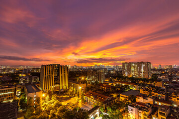 Obraz premium Landscap Sunset in HaNoi Viet nam