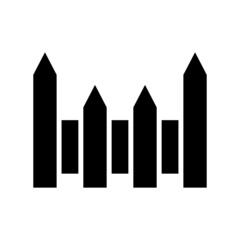 fence icon or logo isolated sign symbol vector illustration - high quality black style vector icons
