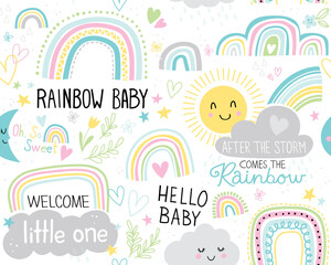 A pattern for all the Rainbow Baby Mamas out there. This vector pattern repeats seamlessly and celebrate rainbow babies.