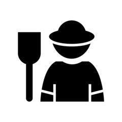 gardener icon or logo isolated sign symbol vector illustration - high quality black style vector icons

