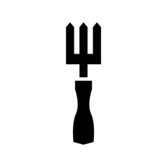 gardening fork icon or logo isolated sign symbol vector illustration - high quality black style vector icons
