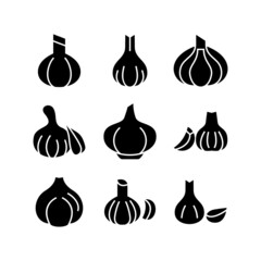 garlic icon or logo isolated sign symbol vector illustration - high quality black style vector icons

