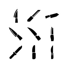 Obraz premium hunting knife icon or logo isolated sign symbol vector illustration - high quality black style vector icons 