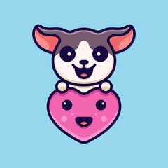 LOVE DOG FOR CHARACTER, ICON, LOGO, STICKER AND ILLUSTRATION